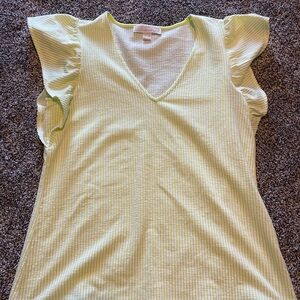 Michael Kors Light Green Textured Blouse